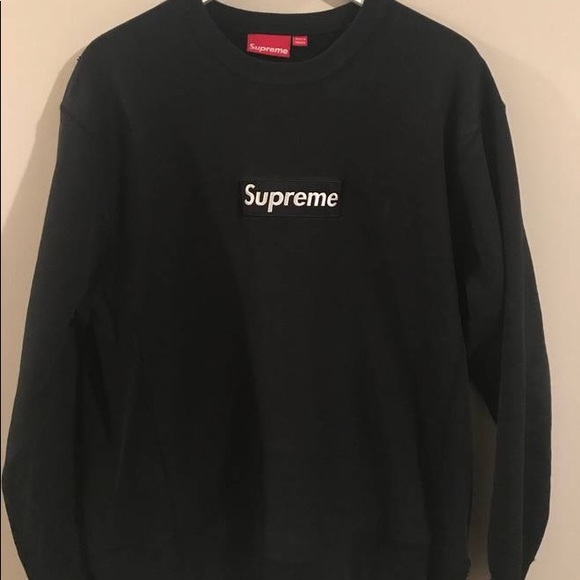 supreme black crew neck